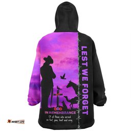 Australia Anzac Day Lest We Forget The Animals Of War Wearable Blanket Hoodie Aussie Oodie