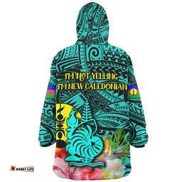 Australia South Sea Islanders I'm New Caledonian With Polynesian Tropical Style Wearable Blanket Hoodie Aussie Oodie