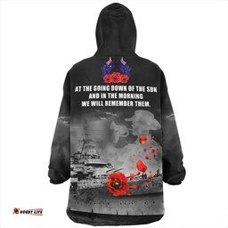 Australia Anzac Day Guardian Of The Seas Lest We Forget Wearable Blanket Hoodie Aussie Oodie