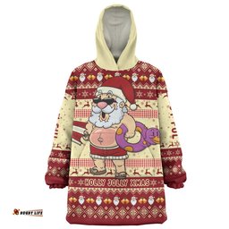 Australia Christmas Custom Aussie Christmas Santa Summer Vibes Wearable Blanket Hoodie Aussie Oodie