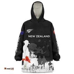 Australia Anzac Day Keeping The Spirit Alive Wearable Blanket Hoodie Aussie Oodie