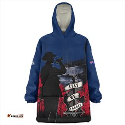 Australia Anzac Day Lest We Forget Royal Australian Navy Wearable Blanket Hoodie Aussie Oodie