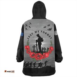 Australia Anzac Day Remembering Our Fallen Heroes Wearable Blanket Hoodie Aussie Oodie