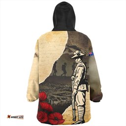 Australia Anzac Day Lest We Forget Letters From The Battlefield Wearable Blanket Hoodie Aussie Oodie