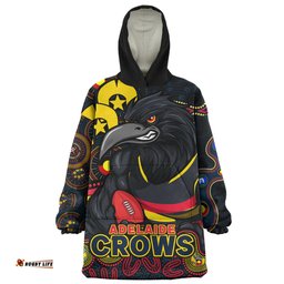 Adelaide Crows NAIDOC Spirit Of Country Wearable Blanket Hoodie Aussie Oodie