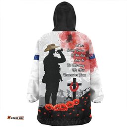 Australia Blood And Honor Remembrance Day Tribute Wearable Blanket Hoodie Aussie Oodie