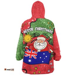 Australia Christmas Custom I'm the Perfect Present Red Wearable Blanket Hoodie Aussie Oodie