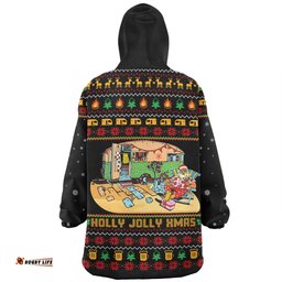 Australia Christmas Custom Aussie Christmas Merry Campers Wearable Blanket Hoodie Aussie Oodie