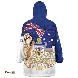 Australia Australia Power Pride And Heritage Crest Wearable Blanket Hoodie Aussie Oodie