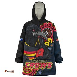Adelaide Crows Power Through Generations NAIDOC Edition Wearable Blanket Hoodie Aussie Oodie
