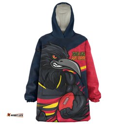 Adelaide Crows Defend The Pride Wearable Blanket Hoodie Aussie Oodie