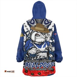Canterbury Bankstown Bulldogs Ripped Legacy Of The Game The ANZAC Spirit Lives On Wearable Blanket Hoodie Aussie Oodie