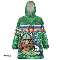 Canberra Raiders Naidoc Week Custom For Our Elders Home Jersey Wearable Blanket Hoodie Aussie Oodie