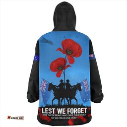 Australia Sailing Into History The ANZAC Spirit Wearable Blanket Hoodie Aussie Oodie
