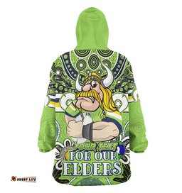 Canberra Raiders Naidoc Week Custom Canberra Raiders For Our Elders Wearable Blanket Hoodie Aussie Oodie