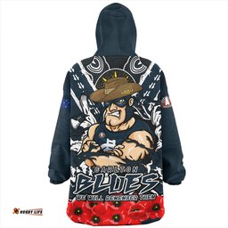 Carlton Ripped Legacy Of The Game The ANZAC Spirit Lives On Wearable Blanket Hoodie Aussie Oodie
