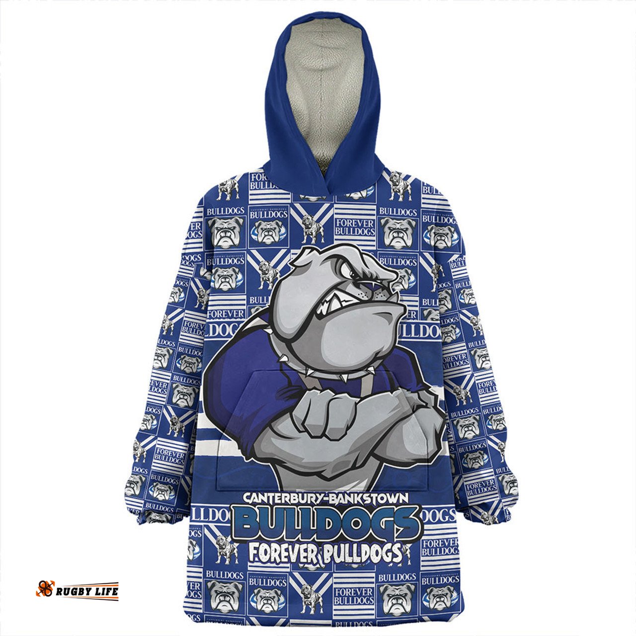 Canterbury Bankstown Bulldogs Champions Pride Comic Style Wearable Blanket Hoodie Aussie Oodie