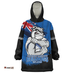 Canterbury Bankstown Bulldogs Heart Of A Fighter Tough And Fearless Wearable Blanket Hoodie Aussie Oodie