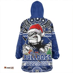 Canterbury Bankstown Bulldogs Aboriginal Xmas Special Ugly Christmas Style Wearable Blanket Hoodie Aussie Oodie