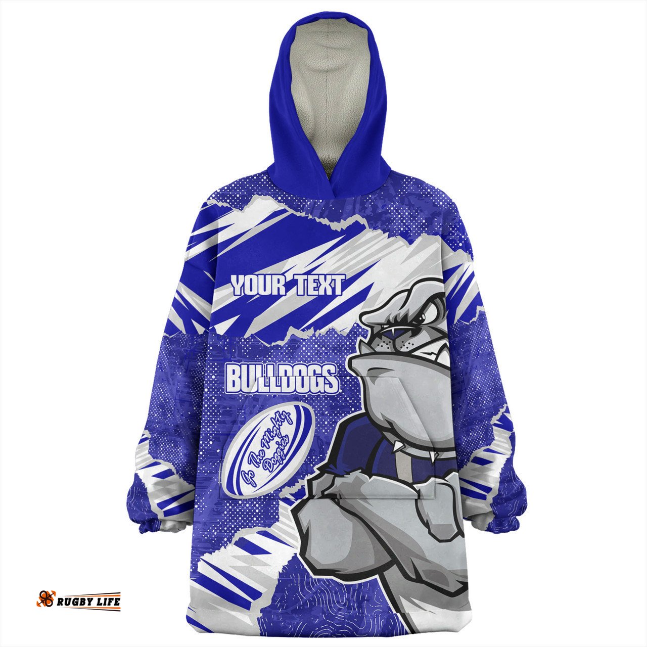 Canterbury Bankstown Bulldogs Theme Song Wearable Blanket Hoodie Aussie Oodie