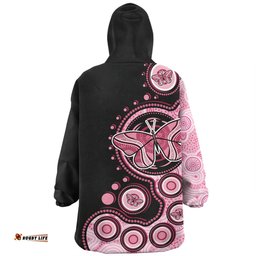 Australia Indigenous Butterfly Aboriginal Dot Arts Wearable Blanket Hoodie Aussie Oodie
