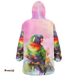 Australia Rainbow Lorikeets Rainbow Lorikeets Color Art Wearable Blanket Hoodie Aussie Oodie