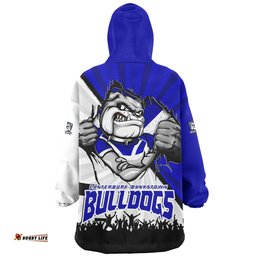 Canterbury Bankstown Bulldogs Fearless Soul Series Wearable Blanket Hoodie Aussie Oodie