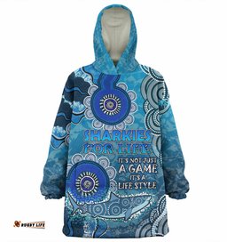 Cronulla Sutherland Sharks Custom Sharkies for Life Wearable Blanket Hoodie Aussie Oodie