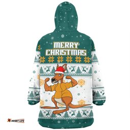 Australia Wallabies Christmas Custom Special Ugly Christmas Wearable Blanket Hoodie Aussie Oodie