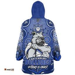 Canterbury Bankstown Bulldogs Aboriginal Pattern Inspired Victory Is Ours Wearable Blanket Hoodie Aussie Oodie