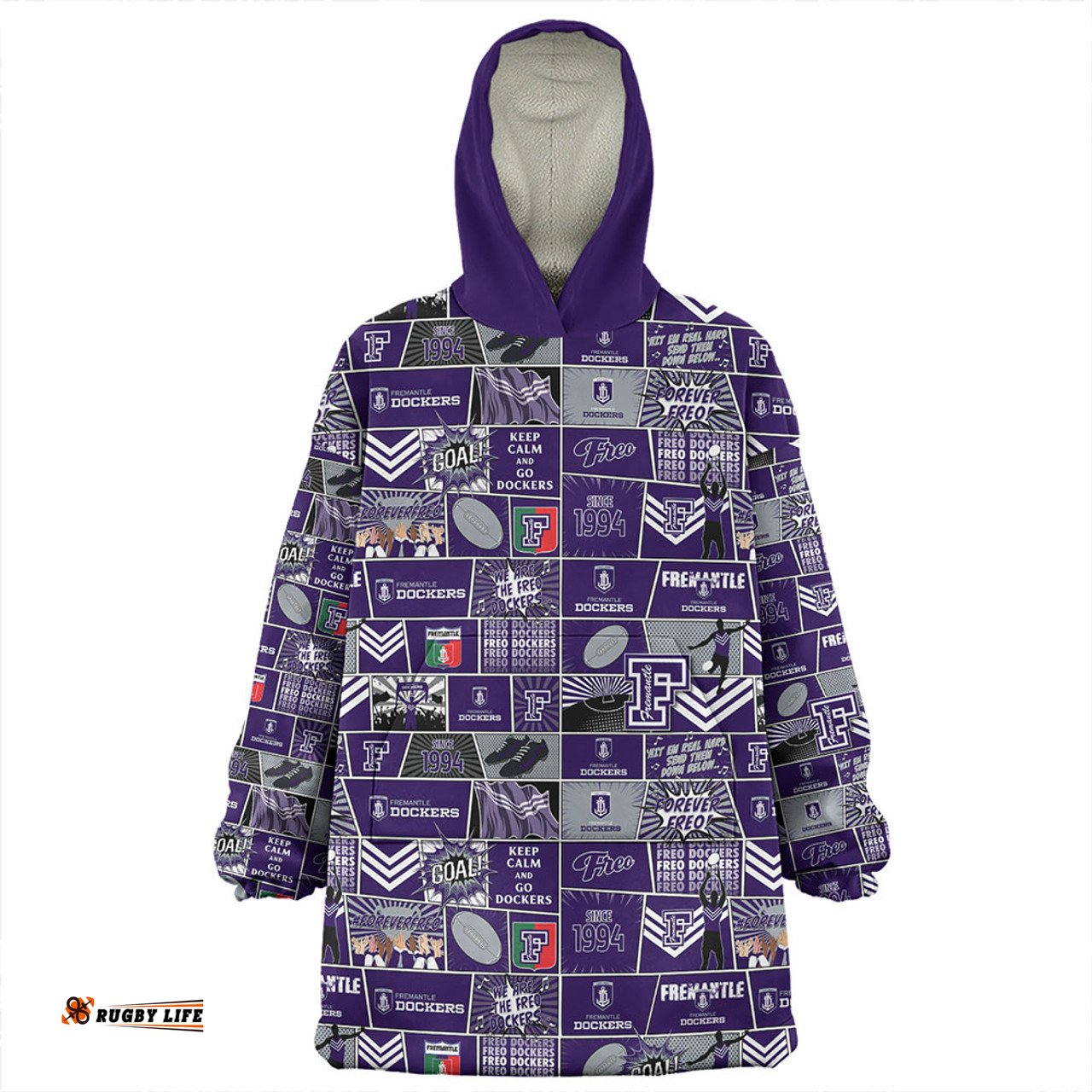 Fremantle Legacy Of The Pride Comic Style Wearable Blanket Hoodie Aussie Oodie