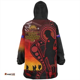 Australia ANZAC Day Aboriginal Guardians Of The Dawn Wearable Blanket Hoodie Aussie Oodie
