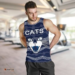 Geelong Men Tank Top Cats Indigenous - Navy