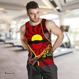 Men's Tank Top - Australia Aboriginal Dots With Didgeridoo