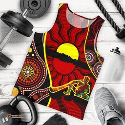 Men's Tank Top - Australia Aboriginal Dots With Didgeridoo