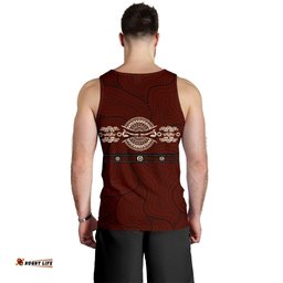 Men Tank Top - Australian Coat Of Arms Mens Tank Aboriginal Patterns