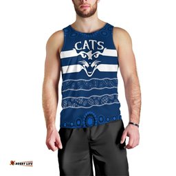Cats Indigenous Men Tank Top Football Geelong
