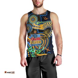 Custom Eels Rugby Aboriginal Art Men Tank Top NAIDOC Indigenous Tribal