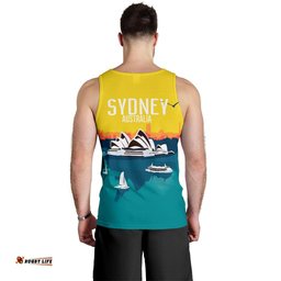 Men Tank Top - Sydney Mens Tank Sydney Opera Sunset Landscape