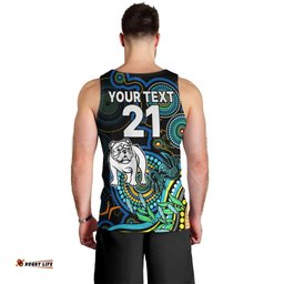 Custom Bulldogs Rugby Aboriginal Art Men Tank Top NAIDOC Indigenous Tribal