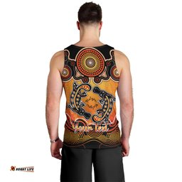 Personalised Australia Pisces  Platypus Zodiac Men Tank Top Auz Astrology Aboriginal - Red