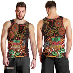 Dolphins Rugby Aboriginal Art Men Tank Top NAIDOC Indigenous Tribal