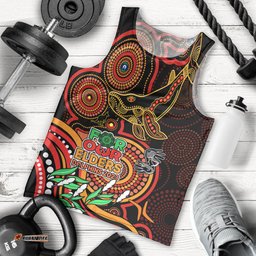 Dolphins Rugby Aboriginal Art Men Tank Top NAIDOC Indigenous Tribal