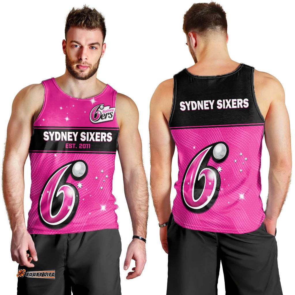 Sydney Sixers Men Tank Top Est 2011 Simple Style
