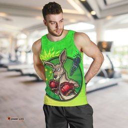 Men's Tank Top  - Kangaroo Boxing Aussie Spirit (Green)