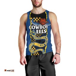 NRL Combine Cowboys and Parra Eels Men Tank Top Sporty Style