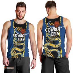 NRL Combine Cowboys and Parra Eels Men Tank Top Sporty Style