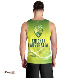Cricket Australia Men Tank Top Simple Style