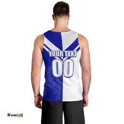 (Custom Text And Number) NRL Bulldogs Men Tank Top Mix Jersey