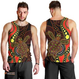Aboriginal Turtle Men Tank Top Red Style